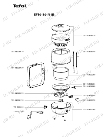 Схема №1 EF501601/11A с изображением Запчасть для фондюшницы Tefal TS-01025910