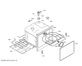 Схема №1 B95F42N0MK с изображением Внутренняя дверь для плиты (духовки) Bosch 00685312