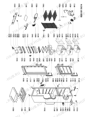 Схема №1 KGA 322 OPTIMA WS с изображением Панель управления для холодильника Whirlpool 481245228729