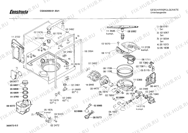 Схема №1 SN7400 с изображением Световод для посудомойки Bosch 00025116