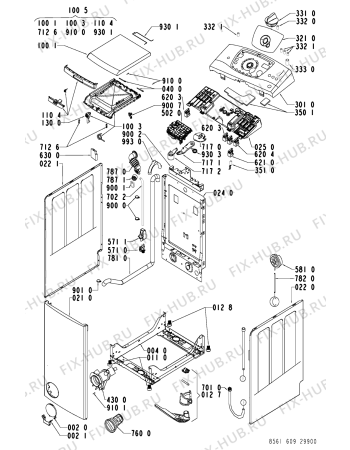 Схема №2 AWA 6090 с изображением Декоративная панель для электросушки Whirlpool 481245212119