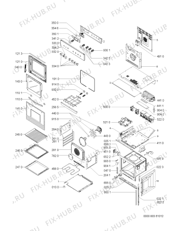 Схема №1 EMZ4466/01/WS с изображением Обшивка для духового шкафа Whirlpool 481245248278