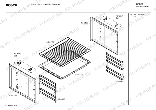 Схема №3 HBN410150J с изображением Панель управления для плиты (духовки) Bosch 00438084