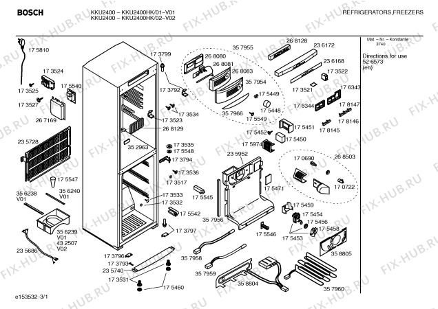 Схема №2 KKU2700HK с изображением Наклейка для холодильной камеры Bosch 00236168