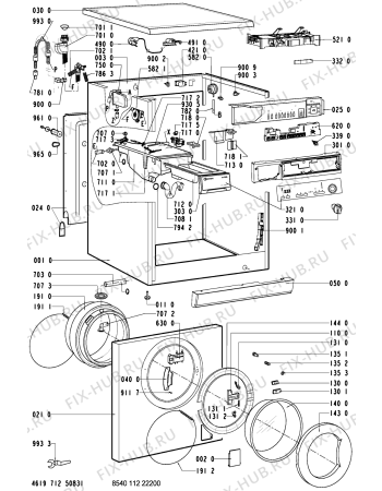 Схема №1 718 135 WA 1200 OEKO PLUS с изображением Декоративная панель для стиральной машины Whirlpool 481245210903