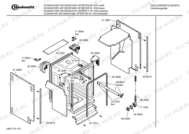 Схема №2 SF5BTE6 GCIK6421BR с изображением Кнопка для посудомойки Bosch 00188799