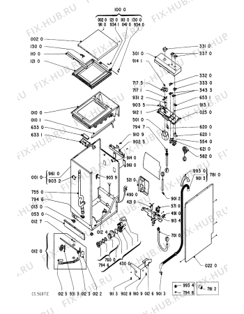 Схема №1 AWF 278/LA/BS EL78 с изображением Люк и обрамление Whirlpool 481944019671