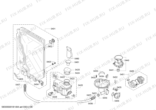 Схема №2 SMS69N02FF, Super Silence с изображением Силовой модуль запрограммированный для посудомоечной машины Bosch 12003772