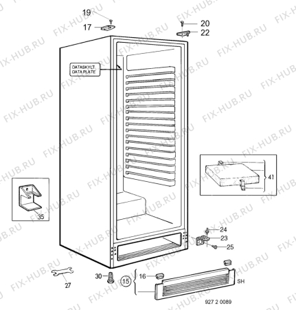 Взрыв-схема холодильника Electrolux ER3207C - Схема узла C10 Cabinet