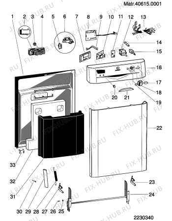 Схема №2 IDE44EUC (F040689) с изображением Ручка регулировки (кнопка) для посудомоечной машины Indesit C00196231