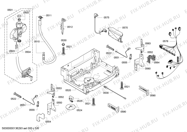 Схема №1 SBI69T25EU с изображением Передняя панель для посудомойки Bosch 00676612