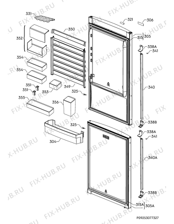 Взрыв-схема холодильника Husqvarna QRT4680X - Схема узла Door