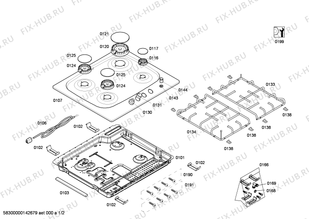 Схема №2 PCD655MBY, ENC.PCD655MBY 4G BO60F M.SWITCH AÑO/06 с изображением Переключатель для плиты (духовки) Bosch 00617743