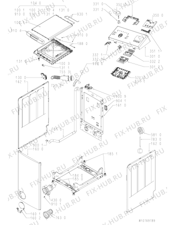 Схема №1 MVTF601HCCIS с изображением Декоративная панель для стиральной машины Whirlpool 481010750282