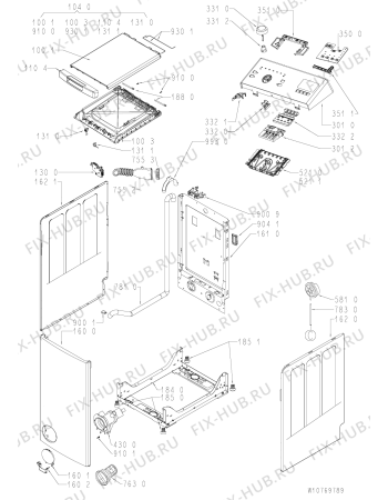 Схема №1 WMTF 622 H EU с изображением Обшивка для стиральной машины Whirlpool 481010745838