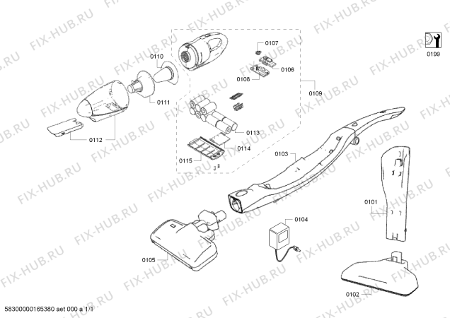 Схема №1 ES4413 с изображением Щетка для пола для электропылесоса Bosch 00702292