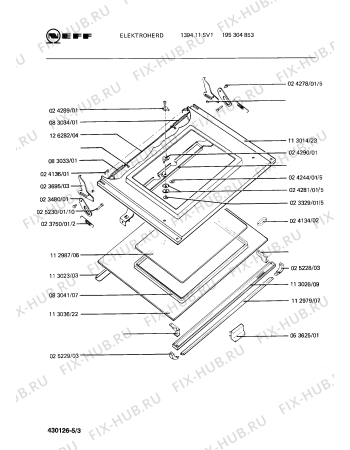 Схема №2 195301080 1344.11F с изображением Клемма для плиты (духовки) Bosch 00053623