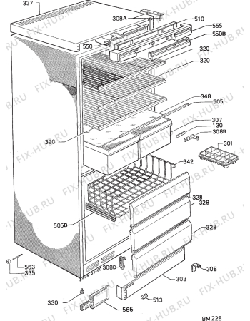 Взрыв-схема холодильника Electrolux TR1125G - Схема узла Housing 001