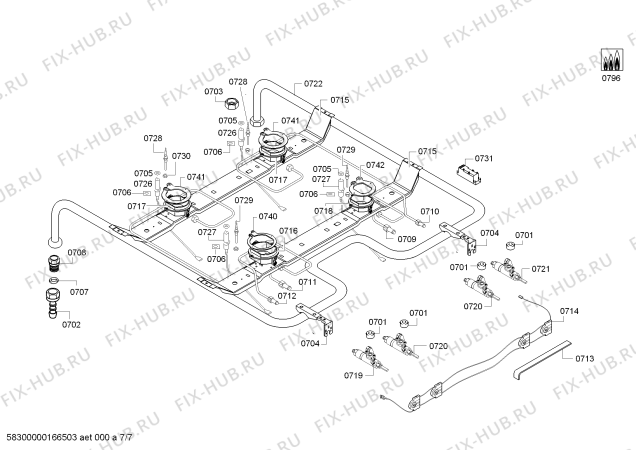 Схема №3 HR725220T с изображением Кабель для духового шкафа Bosch 00627024