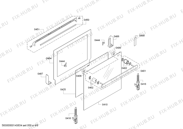 Взрыв-схема плиты (духовки) Bosch HBA58B950B - Схема узла 04