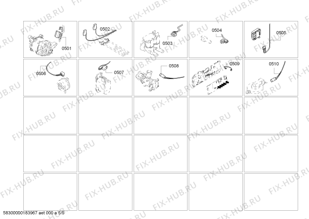 Взрыв-схема стиральной машины Siemens WM10E464IL iQ 300 varioPerfect - Схема узла 05