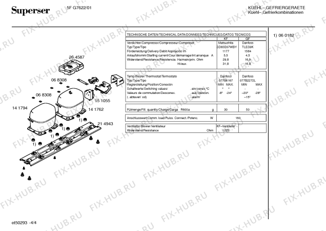 Схема №1 P1KCL4000S с изображением Плата для холодильника Bosch 00215068