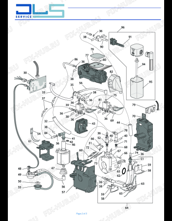 Схема №2 LATTISSIMA ONE F111 W с изображением Провод для электрокофеварки DELONGHI 5013212981