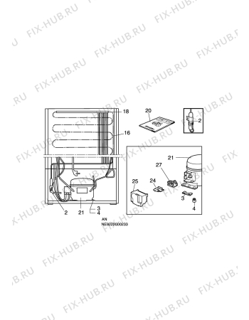 Взрыв-схема холодильника Zanussi ZV300 - Схема узла C10 Cold, users manual