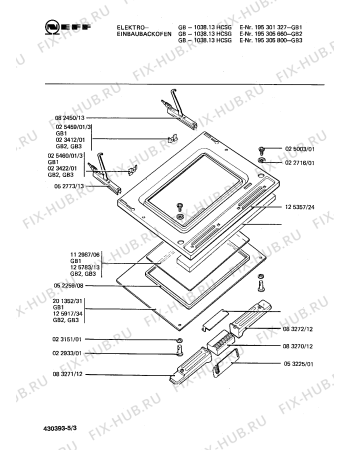 Взрыв-схема плиты (духовки) Neff 195301327 GB-1038.13HCSG - Схема узла 03