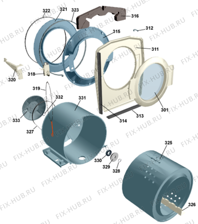 Взрыв-схема стиральной машины Gorenje Prof WM(pump) UK   -Grey #22364008 (900003581, WMC55UK) - Схема узла 03