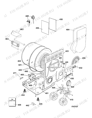 Взрыв-схема стиральной машины Indesit IDV65UK (F062943) - Схема узла