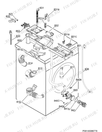 Взрыв-схема стиральной машины Aeg L99691HWD - Схема узла Hydraulic System 272