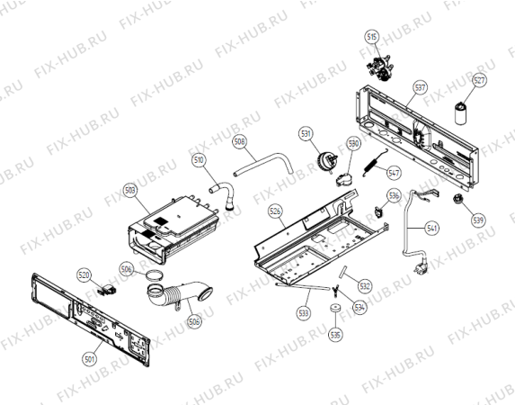 Взрыв-схема стиральной машины Gorenje W06610D SF   -White (180816, WM25.3) - Схема узла 05