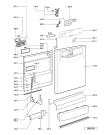 Схема №1 ADP 5540/1 AL с изображением Панель для посудомоечной машины Whirlpool 481245372382