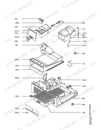 Взрыв-схема стиральной машины Electrolux EDC5368-W - Схема узла Condensation water recipient