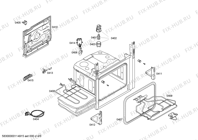 Взрыв-схема плиты (духовки) Bosch HSV442020N - Схема узла 04