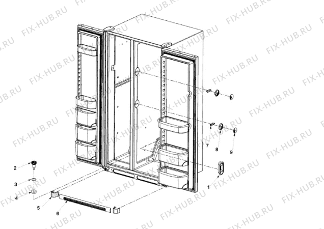 Взрыв-схема стиральной машины Whirlpool AC2228HEKB (F092640) - Схема узла