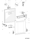 Схема №1 DFG052SK (F061942) с изображением Сенсорная панель для электропосудомоечной машины Indesit C00271937