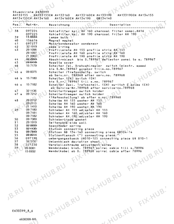Взрыв-схема вытяжки Gaggenau AHC133190 - Схема узла 06