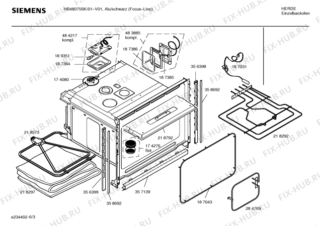 Схема №1 HB48075SK с изображением Инструкция по эксплуатации для духового шкафа Siemens 00583517