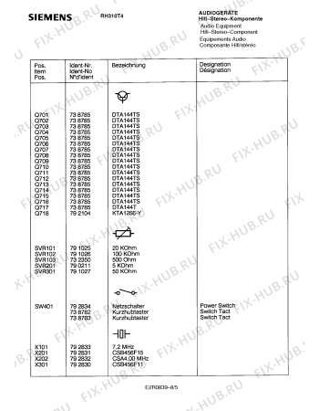 Схема №2 RH310T4 с изображением Переключатель для аудиотехники Siemens 00792834