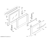 Схема №2 VVH33C4750 H.VI.PY.L2D.IN.GYFAM.CFM.X.E3_C/// с изображением Внешняя дверь для духового шкафа Bosch 00707110