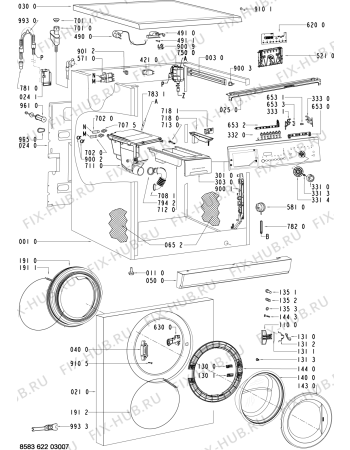 Схема №1 WA Pure 26 TDi с изображением Обшивка для стиралки Whirlpool 480111100934
