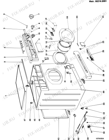 Схема №2 AI938CTEX (F005504) с изображением Проводка для стиральной машины Indesit C00040345