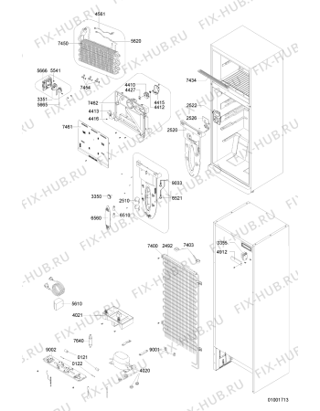 Схема №1 WBM 650/IX с изображением Ножка для холодильника Whirlpool 481246218305