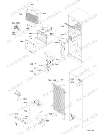 Схема №1 ARC 4330/IX с изображением Дверь для холодильной камеры Whirlpool 481241610333