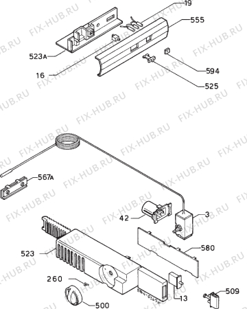 Взрыв-схема холодильника Electrolux RW543 - Схема узла Refrigerator electrical equipment