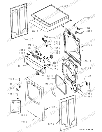 Схема №1 AWZ 220 с изображением Часовой механизм для сушилки Whirlpool 480112100243