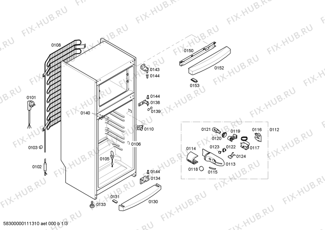 Схема №2 3FS2410A с изображением Поднос для холодильника Bosch 00497747