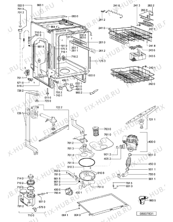 Схема №1 ADL 350/1 с изображением Панель для посудомоечной машины Whirlpool 480140101697